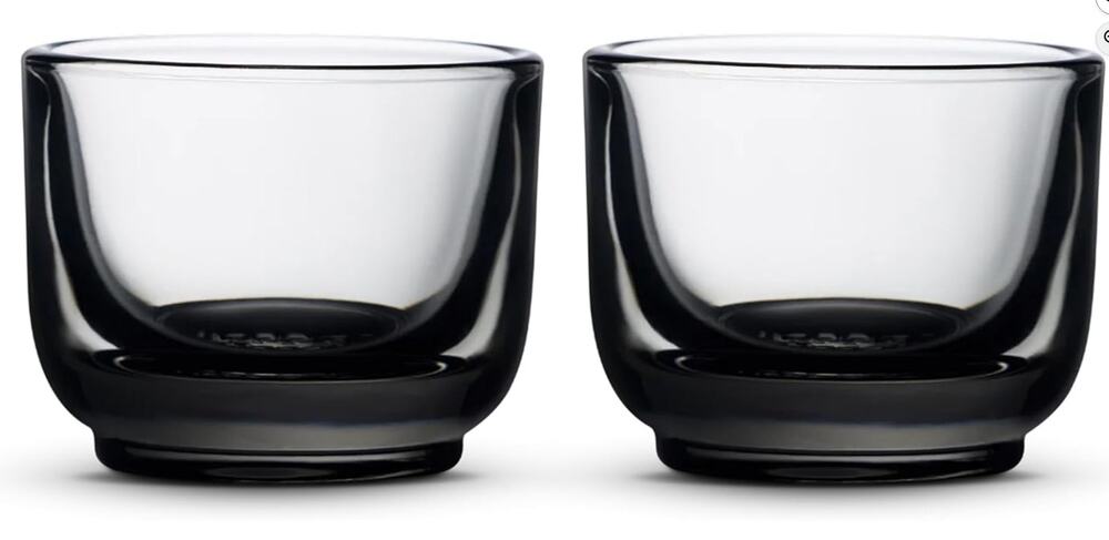 Fellow Monty/Pirch Espresso Glasses Smoke 3.5oz Set of 2 New Open Box